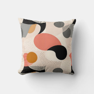 Earthy Tones Modern Abstract Minimalist Geometric Cushion