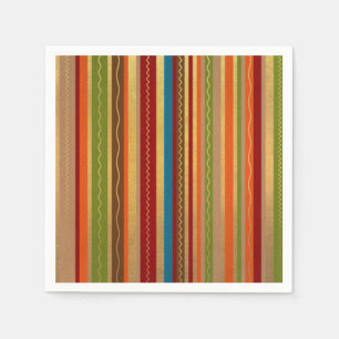 Earthy Tones Stripes Napkin