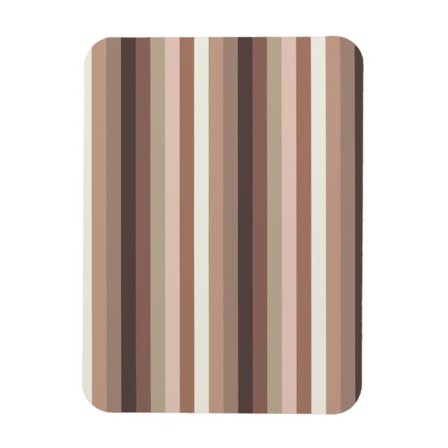 Earthy Vertical Stripe Pattern Magnet (Vertical)