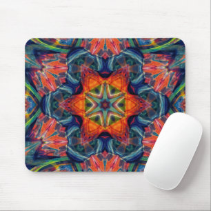 Earthy Warm Energy Kaleidoscope Gradient Mouse Pad