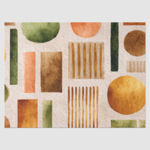 Earthy Watercolor Abstract Pattern - Boho Organic Tissue Paper