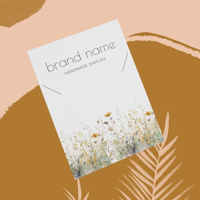 Earthy Watercolor Wildflowers Necklace Display  (Creator Uploaded)