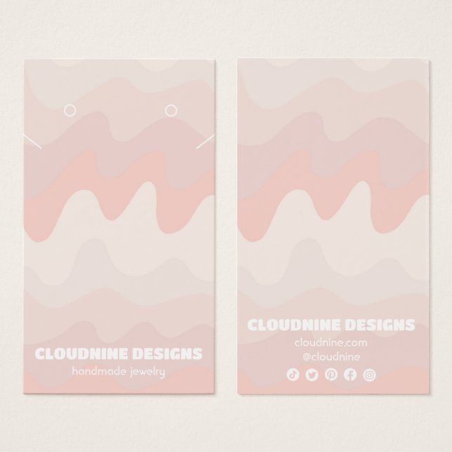 Earthy Waves Earring Necklace Jewellery Display Ca (Front & Back)