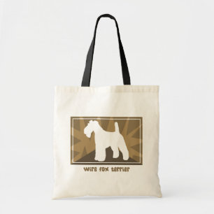 Earthy Wire Fox Terrier Tote Bag