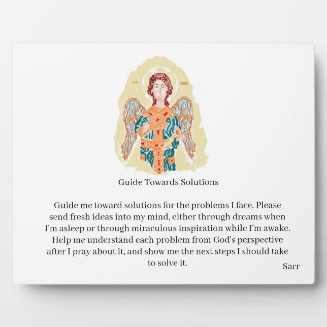 Easel With Canvas  :  Archangel Gabriel  Plaque (Front)