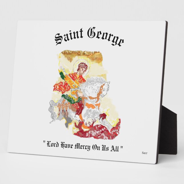 Easel With Canvas  :  Saint George Plaque (Side)