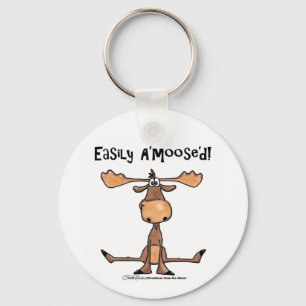 Easily A'Moose"d Key Ring
