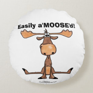 Easily A'Moose"d Round Cushion