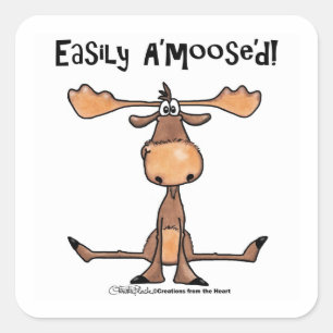 Easily A'moose'd Square Sticker