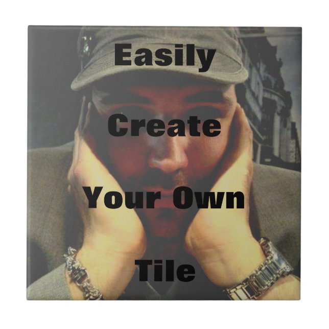Easily Create Your Own Custom Large Ceramic Tile   (Front)