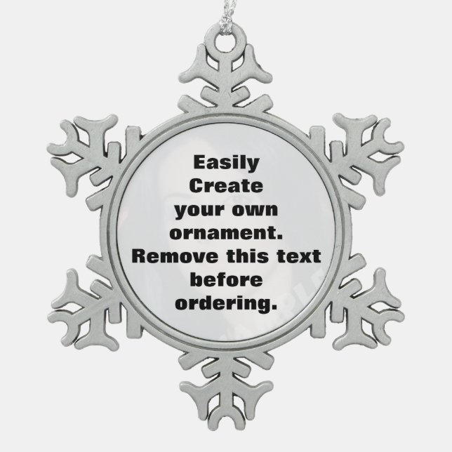 Easily create your own custom ornament (Front)