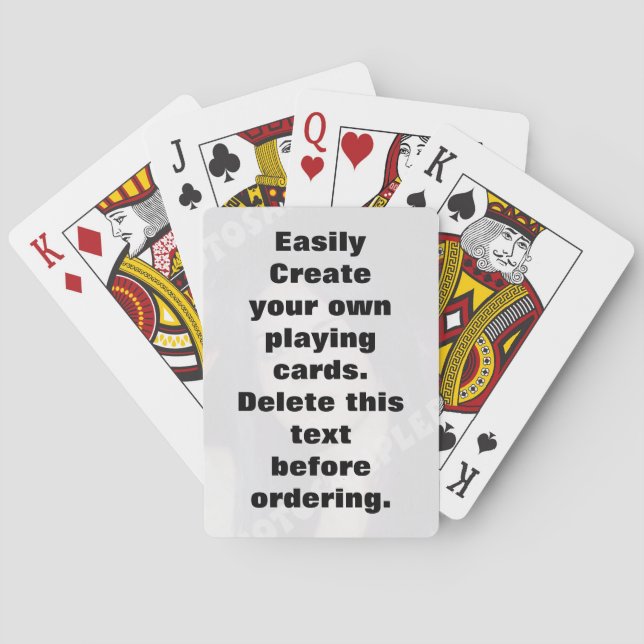Easily create your own custom playing cards deck (Back)