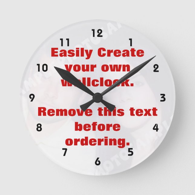 Easily create your own custom wall clock (Front)