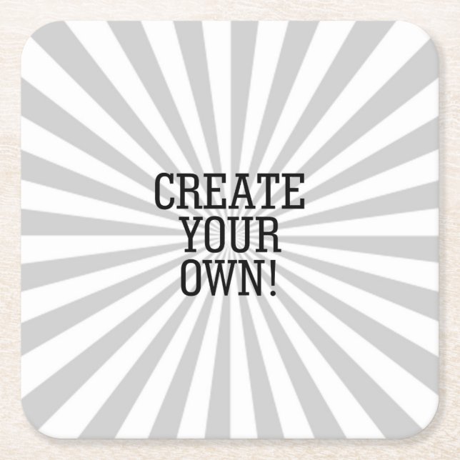 Easily Create Your Own in one step Have Fun Square Paper Coaster (Front)