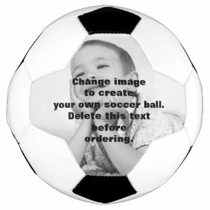 Easily create your own personalised photo soccer ball