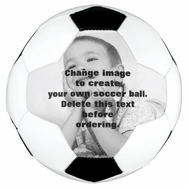 Easily create your own personalised photo soccer ball (Front)