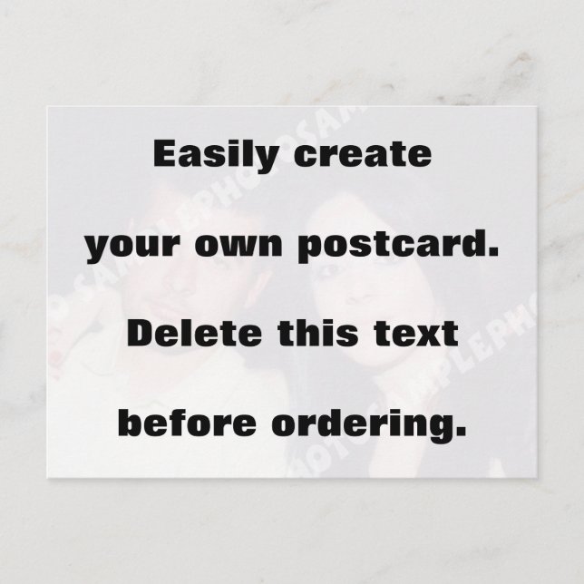 Easily create your own postcard (Front)