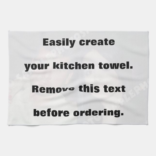 Easily create your photo horizontal kitchen towel (Horizontal)