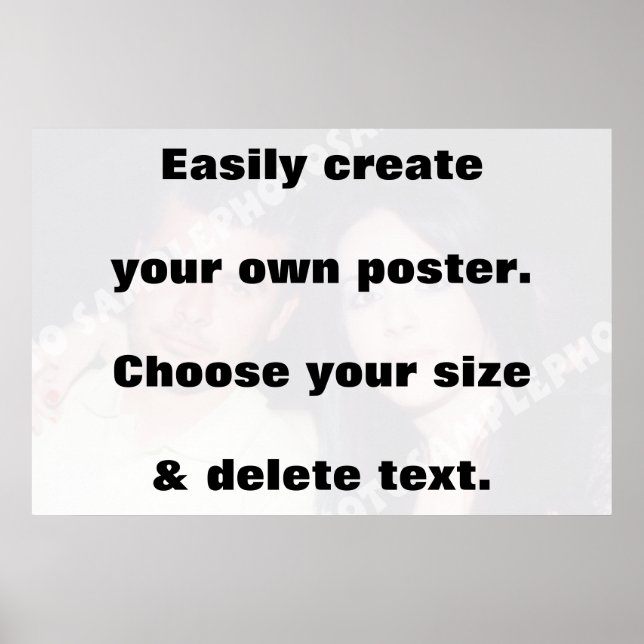Easily create your print. Remove the big text! Poster (Front)