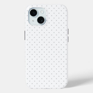 Easily Customise Colour from Grey Mini Polka Dots iPhone 15 Case