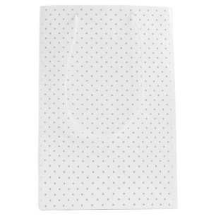 Easily Customise Colour from Grey Mini Polka Dots Medium Gift Bag