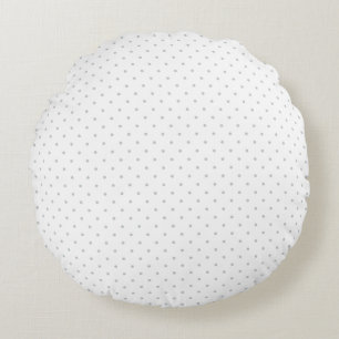 Easily Customise Colour from Grey Mini Polka Dots Round Cushion