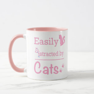 Easily "D" istracted by Cats Cute Funny Mug