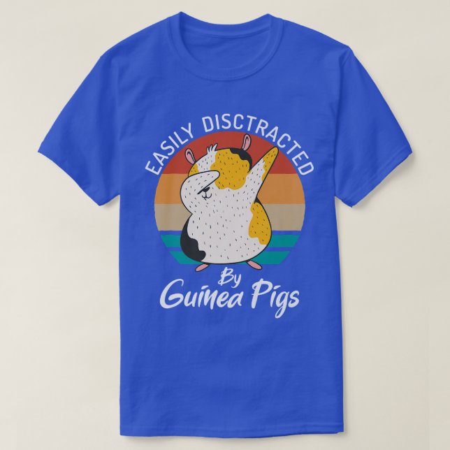 Easily disctracted by Cute Guinea Pigs Premium  T-Shirt (Design Front)