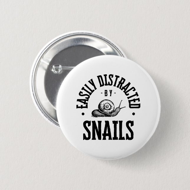 EASILY DISTRACTED 6 CM ROUND BADGE (Front & Back)