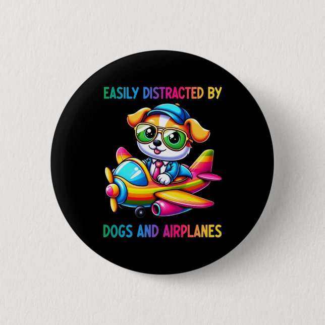 Easily Distracted 6 Cm Round Badge (Front)