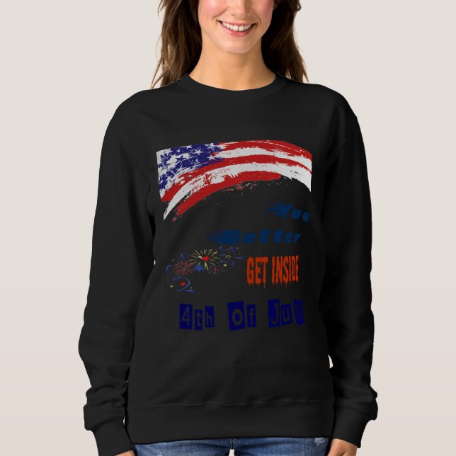 Easily Distracted By 4th of July Geef Sweatshirt (Front)