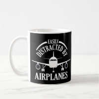 Easily Distracted By Aeroplanes Funny Aviation
