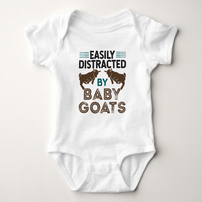 Easily Distracted by Baby Goats Bodysuit (Front)