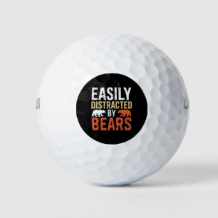 Easily Distracted By Bears Gay Bear LGBTQ Pride Golf Balls