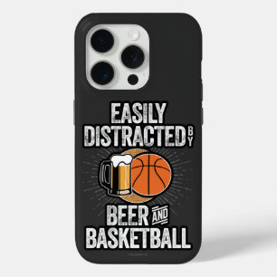 Easily Distracted by Beer and Basketball Case-Mate iPhone 15 Pro Case