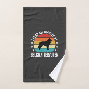 Easily Distracted By Belgian Tervuren Dog Hand Towel