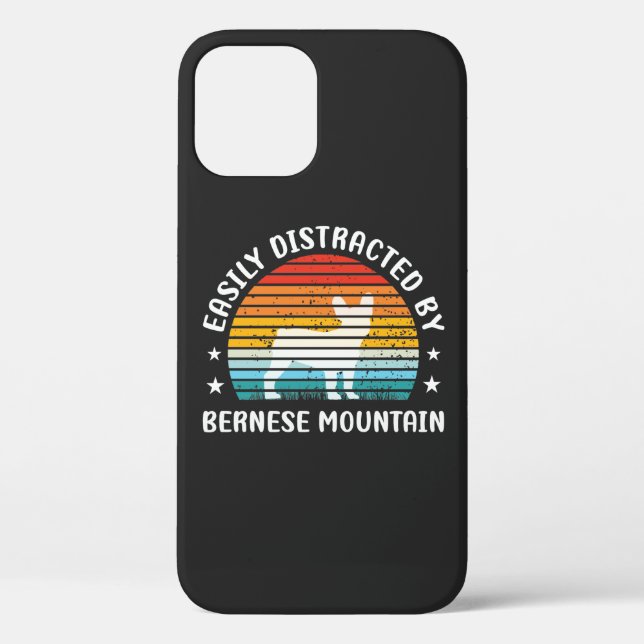 Easily distracted by Bernese Mountain dog, Bernese Case-Mate iPhone Case (Back)