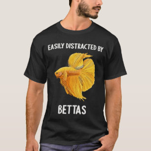 Easily Distracted By Bettas - Golden Yellow Siames T-Shirt