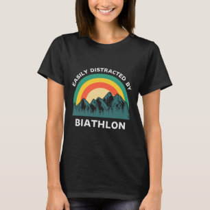 Easily Distracted By Biathlon Funny Winter Sports  T-Shirt