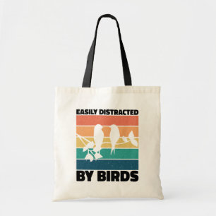 Easily Distracted By Birds Birdwatcher Birthday Tote Bag