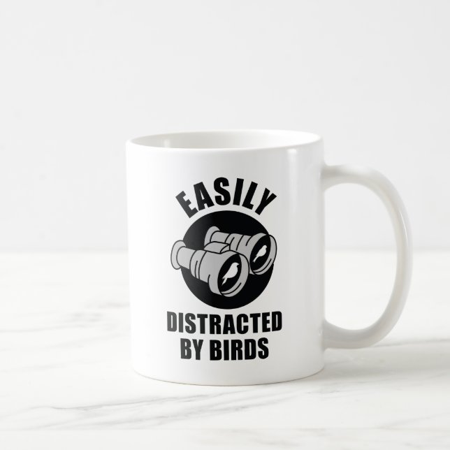 Easily Distracted By Birds Coffee Mug (Right)