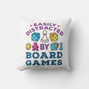 Easily Distracted by Board Games  Cushion