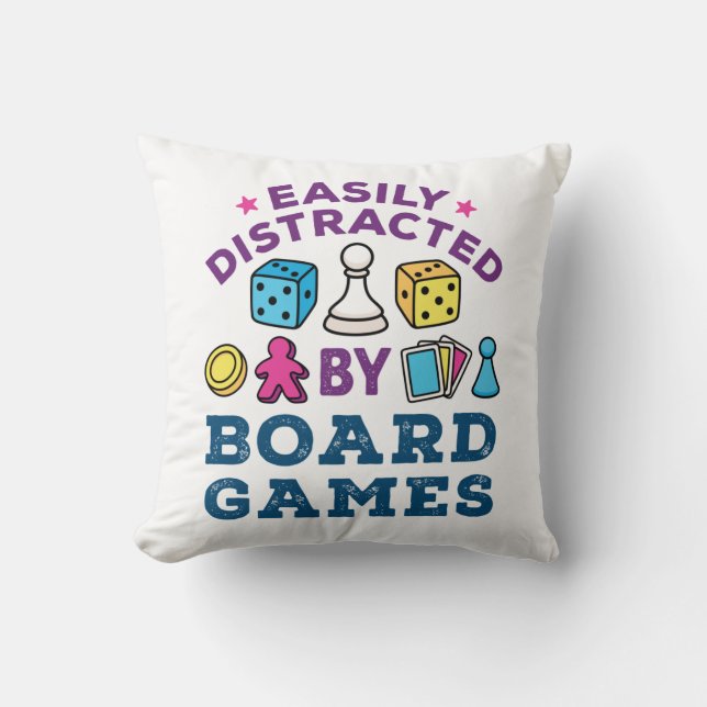 Easily Distracted by Board Games  Cushion (Front)