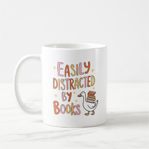 Easily distracted by books coffee mug