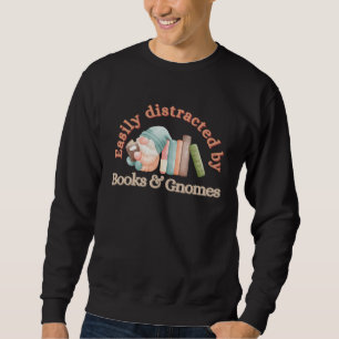 Easily Distracted by Books & Gnomes  Adorable Moth Sweatshirt