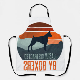 Easily Distracted By Boxers Dog Walking Apron