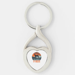 Easily Distracted By Boxers Dog Walking Key Ring