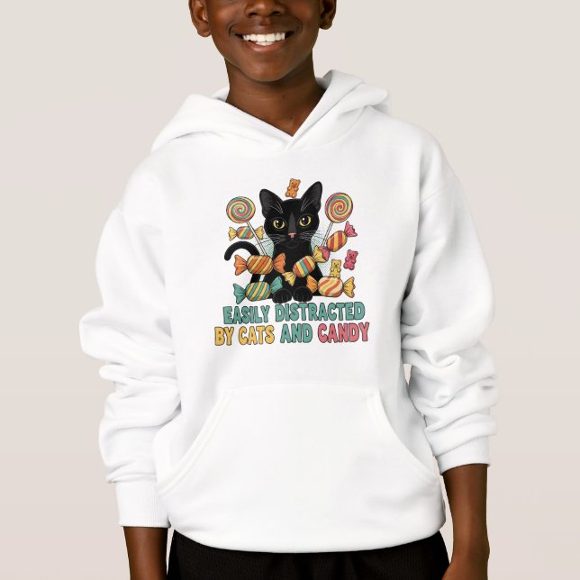 Easily Distracted By Cats And Candy (Front)