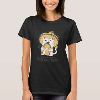Easily Distracted By Cats And Tacos T-Shirt
