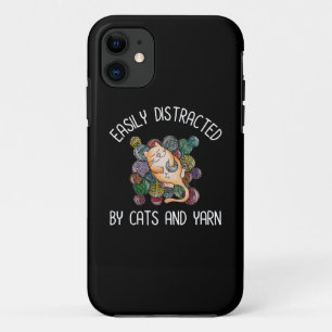 Easily Distracted By Cats And Yarn iPhone 11 Case